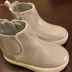 Silver bootie/high top sneaker NWT
